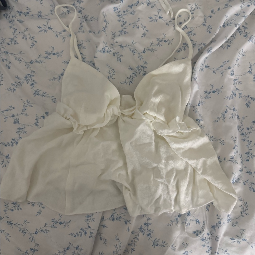 Garage Cream Spaghetti Strap Top
